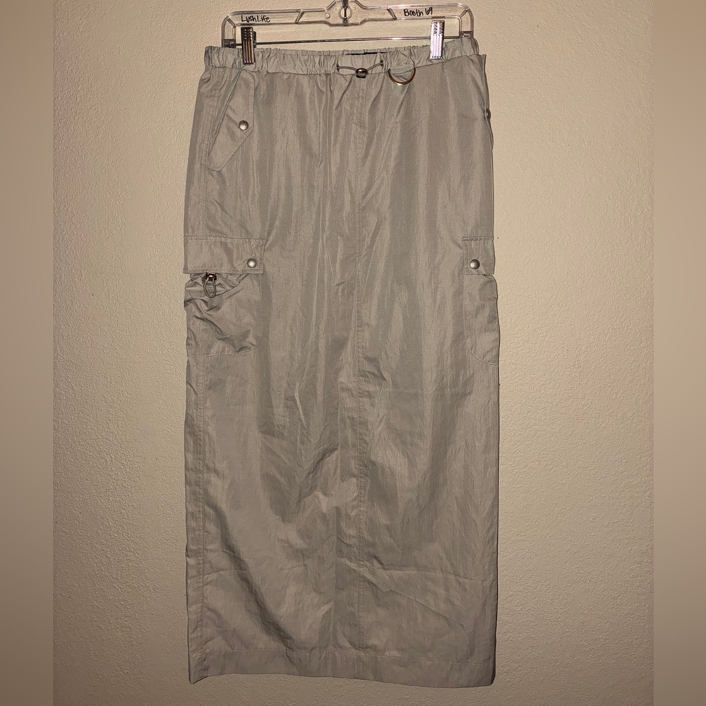 Blank NYC Beige Women's Cargo Maxi Skirt